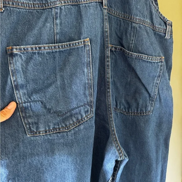 We The Free Classic Blue Denim Overalls size L - Picture 6 of 9